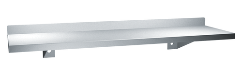ASI 0694-18 - Stainless Shelf with Backsplash - 5”D X 18”L