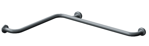 ASI 3574 - 1-1/2" Grab Bar with Exposed Flange - Smooth Grip, 18-1/8” x 33-1/8” 