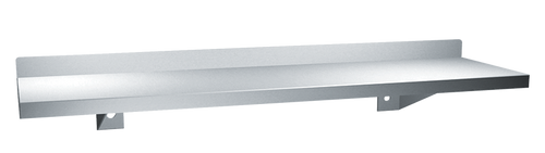 ASI 0694-60 - Stainless Shelf with Backsplash - 5”D X 60”L