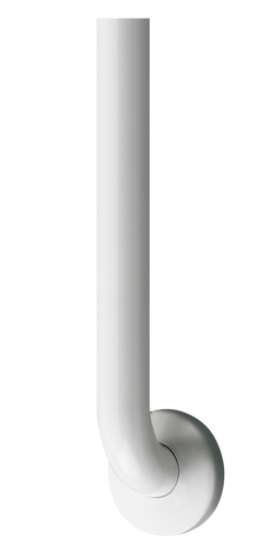 ASI 3701-12W - 1-1/4" White Grab Bar with Concealed Flange Covers - 12” 