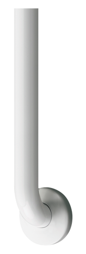 ASI 3701-42W - 1-1/4" White Grab Bar with Concealed Flange Covers - 42”  ASI 3701-42W - 1-1/4" White Grab Bar with Concealed Flange Covers - 42”