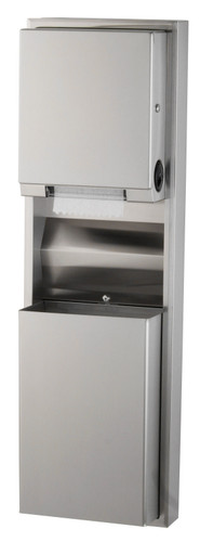 Bobrick B-39619 - ClassicSeries Surfaced-Mounted Convertible Paper Towel Dispenser/Waste Receptacle