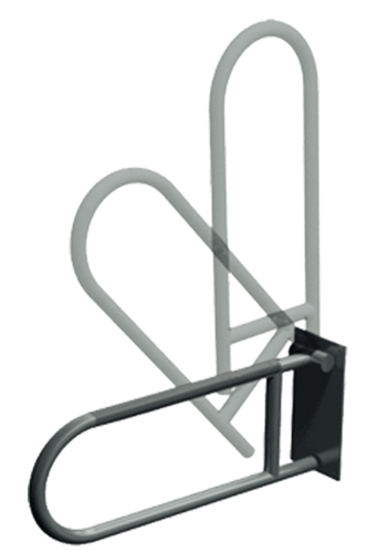 ASI 3413-P - 1-1/4" Swing Up Grab Bar - Peened Grip