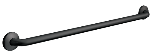 ASI 3801-42-41 - 1-1/2" Matte Black Grab Bar with Concealed Flange Covers - 42” (Peened Grip) ASI 3801-42-41 - 1-1/2" Matte Black Grab Bar with Concealed Flange Covers - 42” (Peened Grip)
