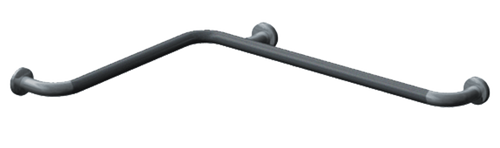 ASI 3756-P - 1-1/4" Grab Bar with Concealed Flange - Peened Grip, 54” x 36” 