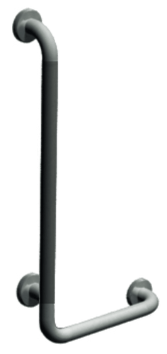 ASI 3804-RP - 1-1/2" L-Shaped Grab Bar - 16” x 32” - Right Hand (Peened Grip)
