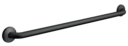 ASI 3801-24-41 - 1-1/2" Matte Black Grab Bar with Concealed Flange Covers - 24” (Smooth Grip) ASI 3801-24-41 - 1-1/2" Matte Black Grab Bar with Concealed Flange Covers - 24” (Smooth Grip)