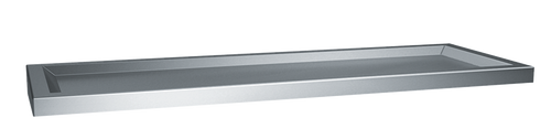 ASI 0690-24 - Shelf with Raised Edges - Stainless Steel - 6”D X 24”L