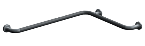 ASI 3757-P - 1-1/4" Grab Bar with Concealed Flange - Peened Grip, 54” x 42” 