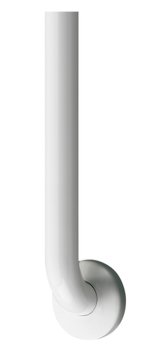 ASI 3801-42W - 1-1/2" White Grab Bar with Concealed Flange Covers - 42” (Smooth Grip)