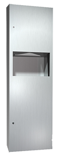 ASI 6462-2 - Semi-Recessed Paper Towel Dispenser & Waste Receptacle - 9 gal.