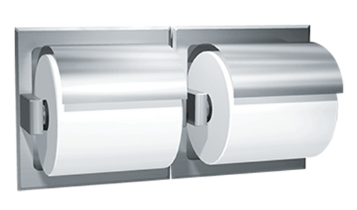 ASI 74022-HS - Hooded Double Toilet Tissue Holder - Satin Stainless