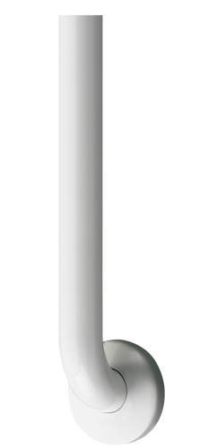 ASI 3701-24W - 1-1/4" White Grab Bar with Concealed Flange Covers - 24” 