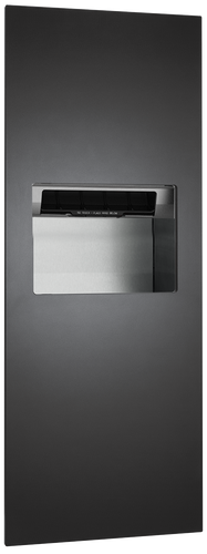 ASI 64696AC-41 - Piatto Matte Black Recessed Automatic Paper Towel Dispenser & Waste Receptacle