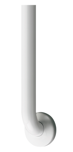 ASI 3801-30W - 1-1/2" White Grab Bar with Concealed Flange Covers - 30” (Smooth Grip) ASI 3801-30W - 1-1/2" White Grab Bar with Concealed Flange Covers - 30” (Smooth Grip)