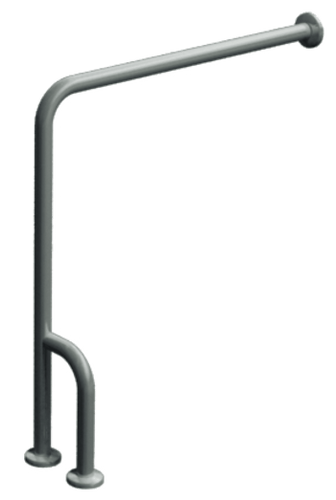 ASI 3833-R - 1-1/2" Wall to Floor Grab Bar with Outrigger - 30” x 33” - Right Hand (Smooth Grip)