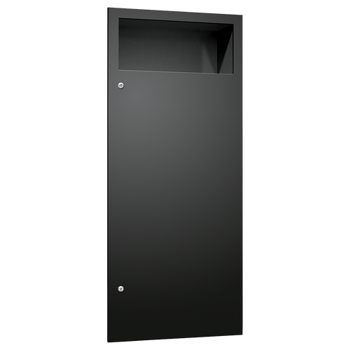 ASI 6474-41PC - Matte Black Recessed Waste Receptacle - 12 gal.