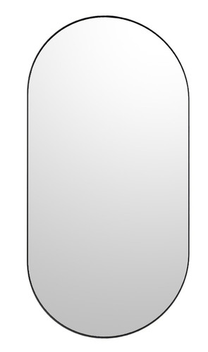 Bobrick B-105 2448.MBLK - Pill Shaped Mirror 24"x48" (Matte Black)