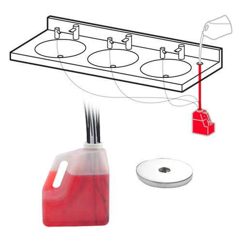 ASI 0390-KIT - EZ Fill™ Deck Mounted Top-Fill Port with Multi-Feed Tank - Dispenser Not Included