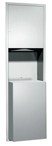 ASI 04697-BL - Paper Towel Dispenser and Waste Receptacle