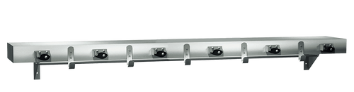 ASI 1315-6 - Utility Shelf with Drying Rod, Mop Holders and Rag Hooks