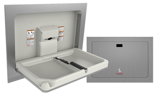 ASI 9018 - Recess Mounted Stainless Steel Horizontal Baby Changing Station