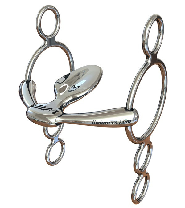 2023 BRIDLE POROSUS / TONGUE BK×LVA 新品 WTP (Winning Tongue Plate) 4 Ring Elevator Leverage Bit with