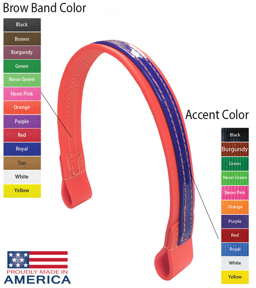 Feather-Weight® Two-Tone Beta Halter Browband 1"