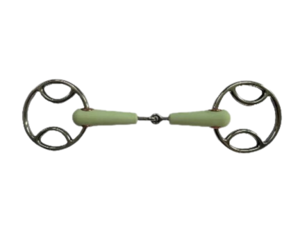 Apple Jointed Loop Ring Snaffle Bit