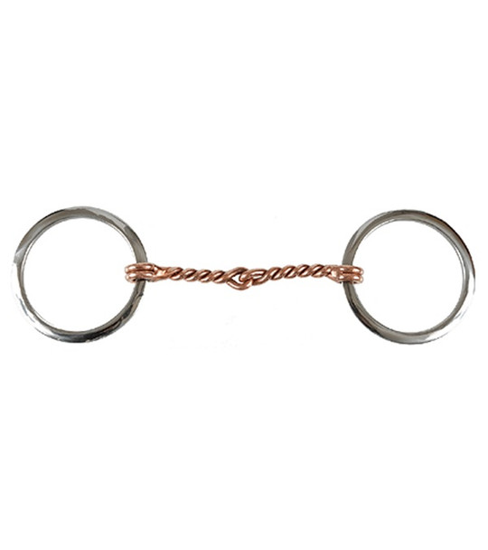 Copper Twisted Wire Ring Snaffle Bit