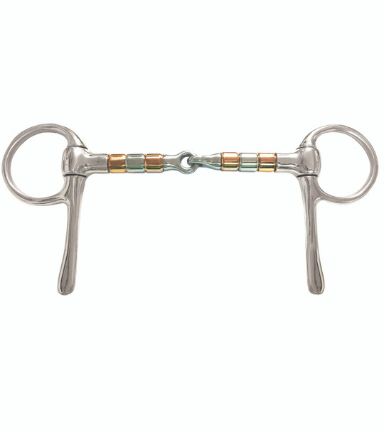 Half Cheek Jointed Snaffle Bit with Copper Rollers