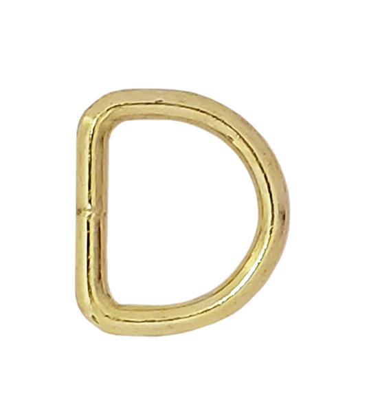 D-Ring Lightweight Brass Plated 1"