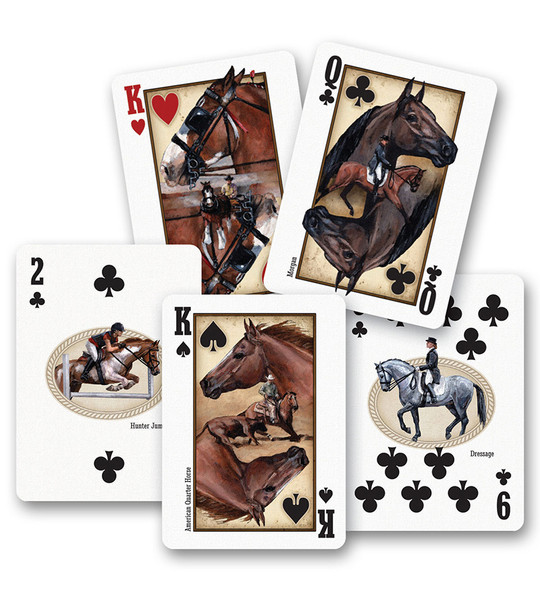 Horse Playing Cards Display with 12 decks