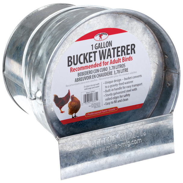 Little Giant® Galvanized Bucket Poultry Waterer