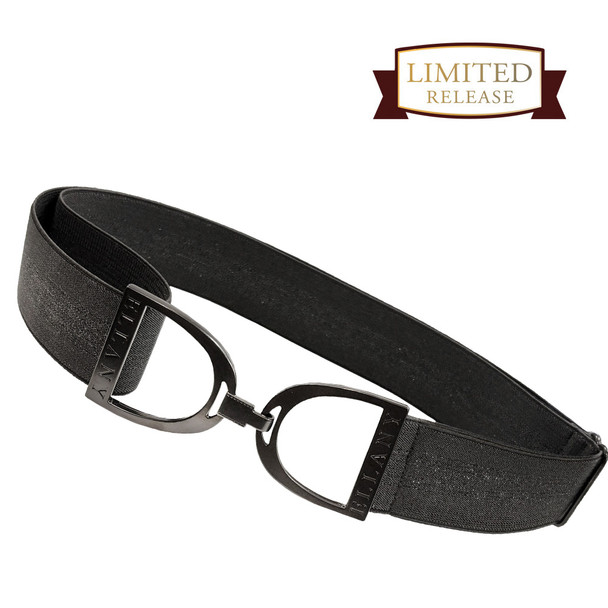 Ellany™ Elastic Belt 1.5" Dark Horse with Black Stirrup