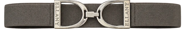 Ellany™ Elastic Belt 1.5" Smoke with Silver Stirrup LIMITED Collection