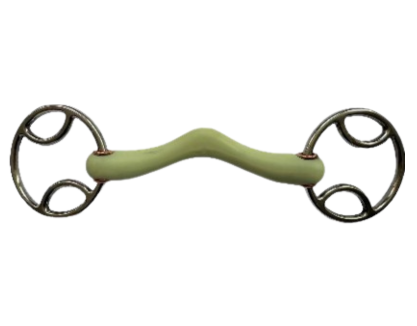 Apple Curved Loop Ring Snaffle Bit