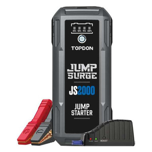 The JumpSurge2000 is a 2000 Peak Current power bank and jump-starter for 12V battery vehicles (up to 8L gas and 6L diesel). Its Boost Function™ jumpstarts dead or damaged batteries – a must-have for all drivers!  The JumpSurge2000 is a 2000 Peak Current power bank and jump-starter for 12V battery vehicles (up to 8L gas and 6L diesel). Its Boost Function™ jumpstarts dead or damaged batteries – a must-have for all drivers!