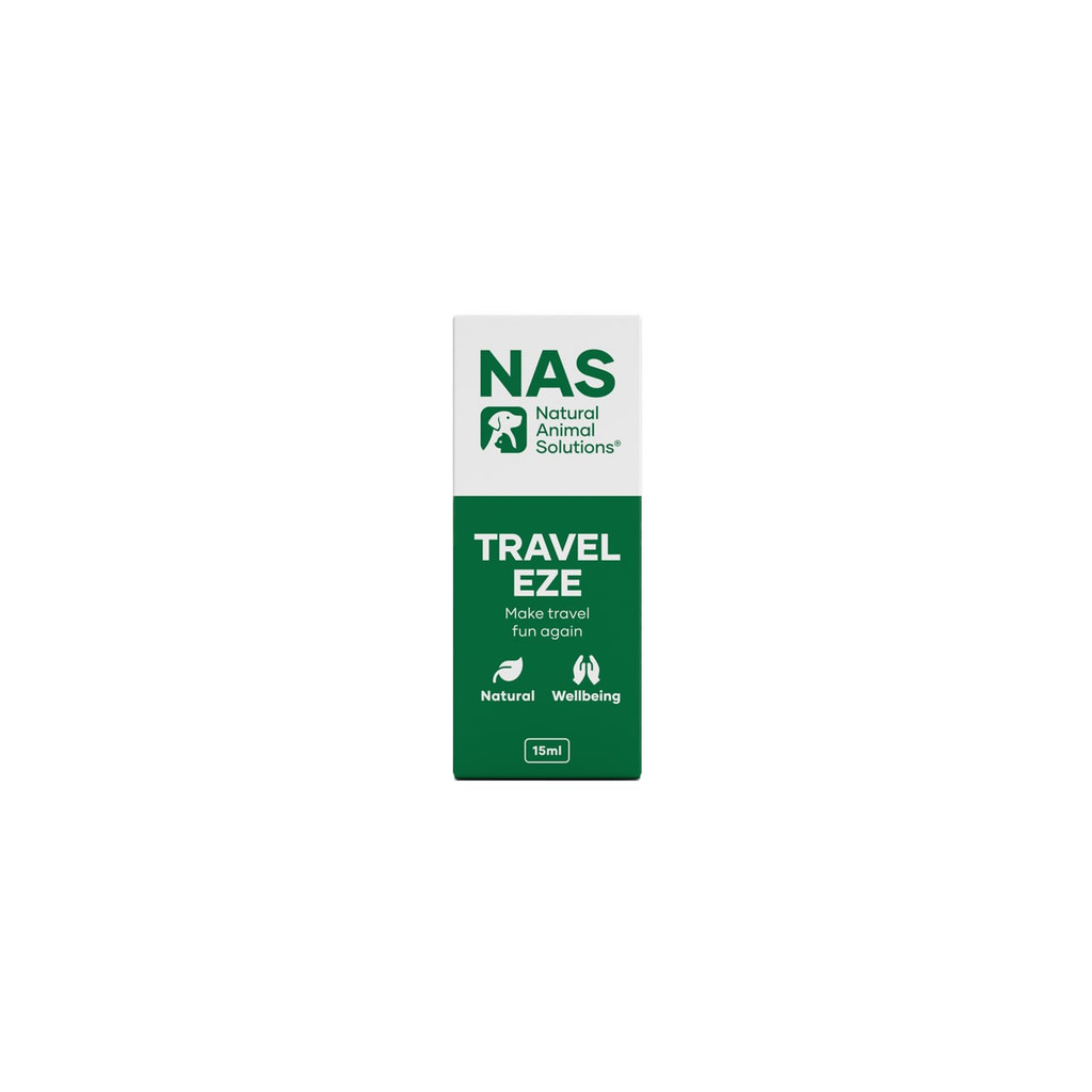NAS Traveleze 15mL for travel stress relief in pets, promoting natural wellbeing and comfort.