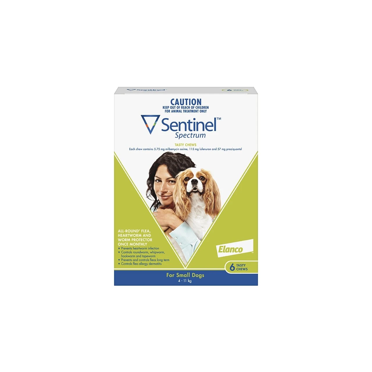 Sentinel Spectrum Sentinel Spectrum Tasty Chews for Dogs 4-11 kg - Green 6 pack - Sierra ...