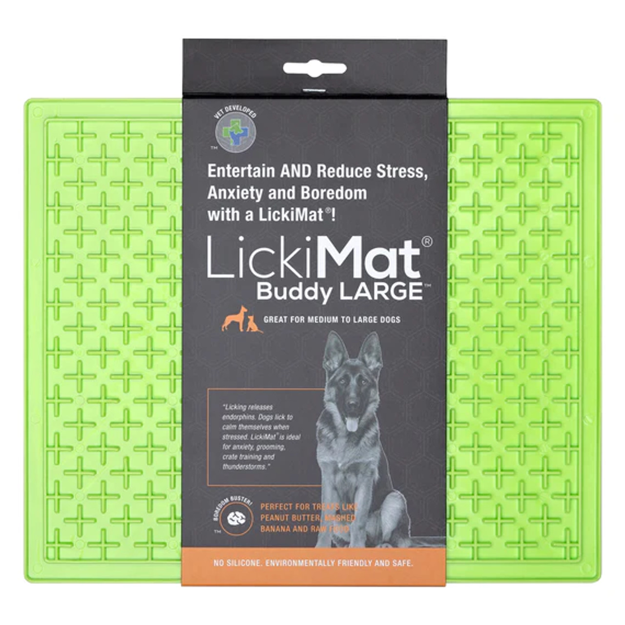 LickiMat Slow Feeder for Dogs, Boredom & Anxiety Reducer; for Food, Treats,  Yogurt, or Peanut Butter. Fun Alternative to a Slow Feed Dog Bowl, 2-Pack