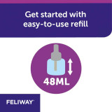 Feliway 48mL diffuser refill pack for reducing cat stress and promoting calm behavior.