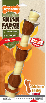 Nylabone Shish Kabob Alternative Power Chew Chicken Jerky Flavored Dog Toy Souper