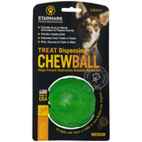 Starmark Treat Dispensing Chew Ball Tough Dog Toy, Medium