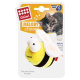 GiGwi Melody Chaser Bee cat toy with sound chip, perfect for playful cats.