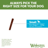Whimzees Stix Small Dog Dental Treats pack, suitable for dogs 7-12 kg, 28 count.