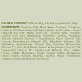 Hemp Clinicals Skin & Coat Plus Supplements for Cats, 100g, rich in vitamins and natural ingredients.