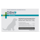 PAW Hepatoadvanced for dogs over 15kg, 30 chewable tablets for liver health.
