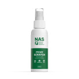 NAS Itchy Scratch 100mL spray bottle for natural relief of itchy skin in pets.