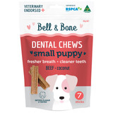 Bell & Bone - Small Puppy Dental Chews - Beef 7 Sticks